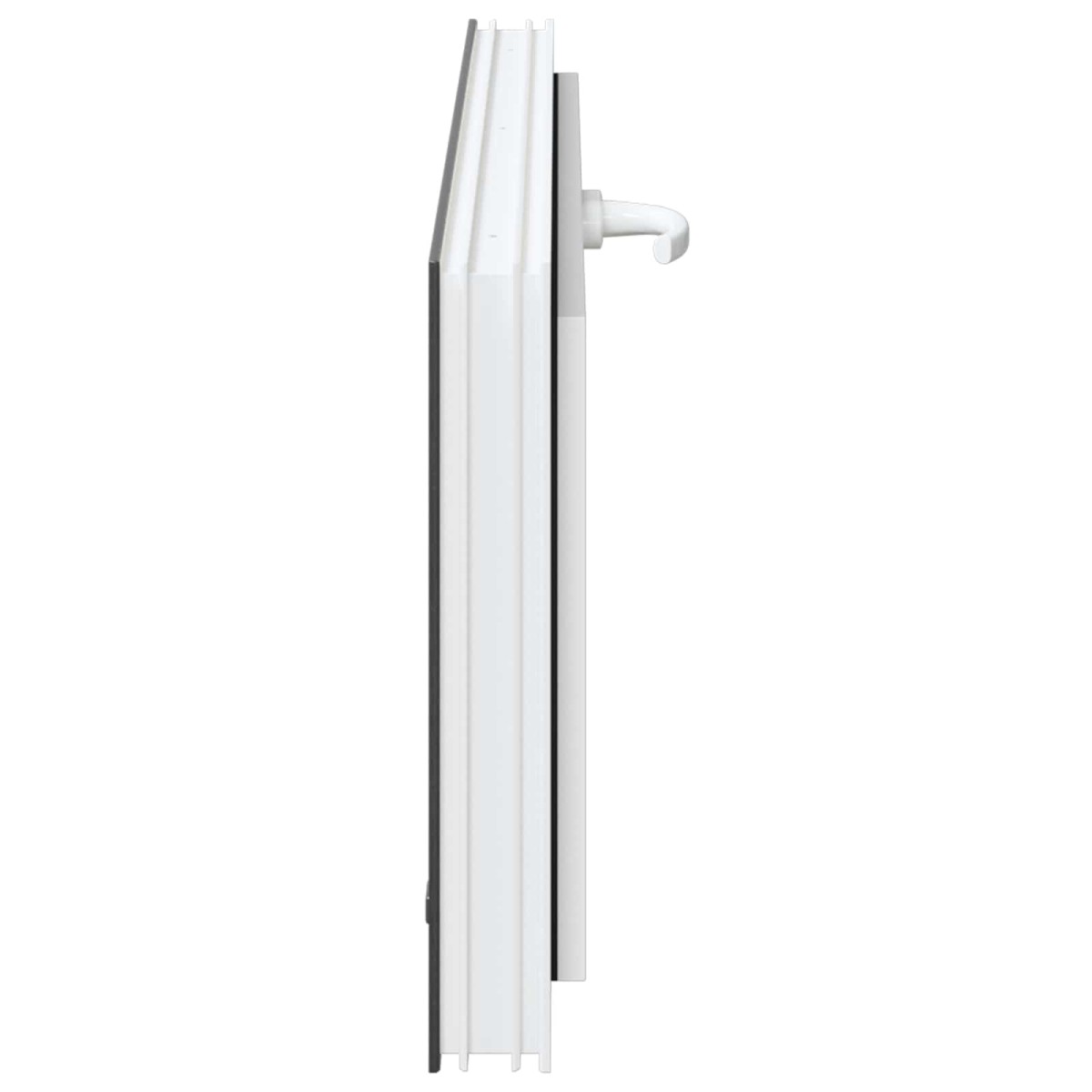 vidaXL Παράθυρο Κάτω Στρώματος RISOR 100 x 40 cm PVC και Γυαλί Ανθρακί