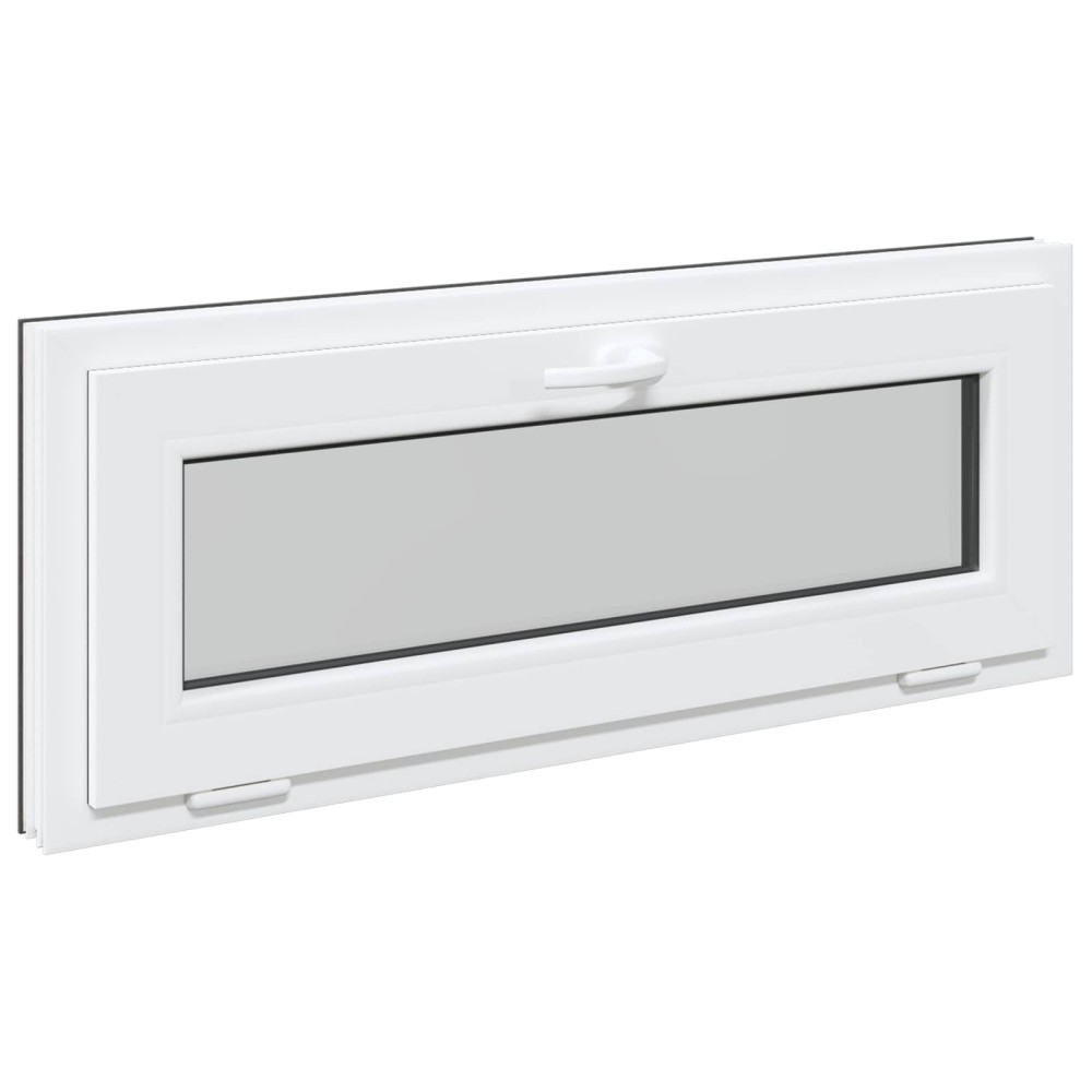 vidaXL Παράθυρο Κάτω Στρώματος RISOR 110 x 40 cm PVC και Γυαλί Ανθρακί