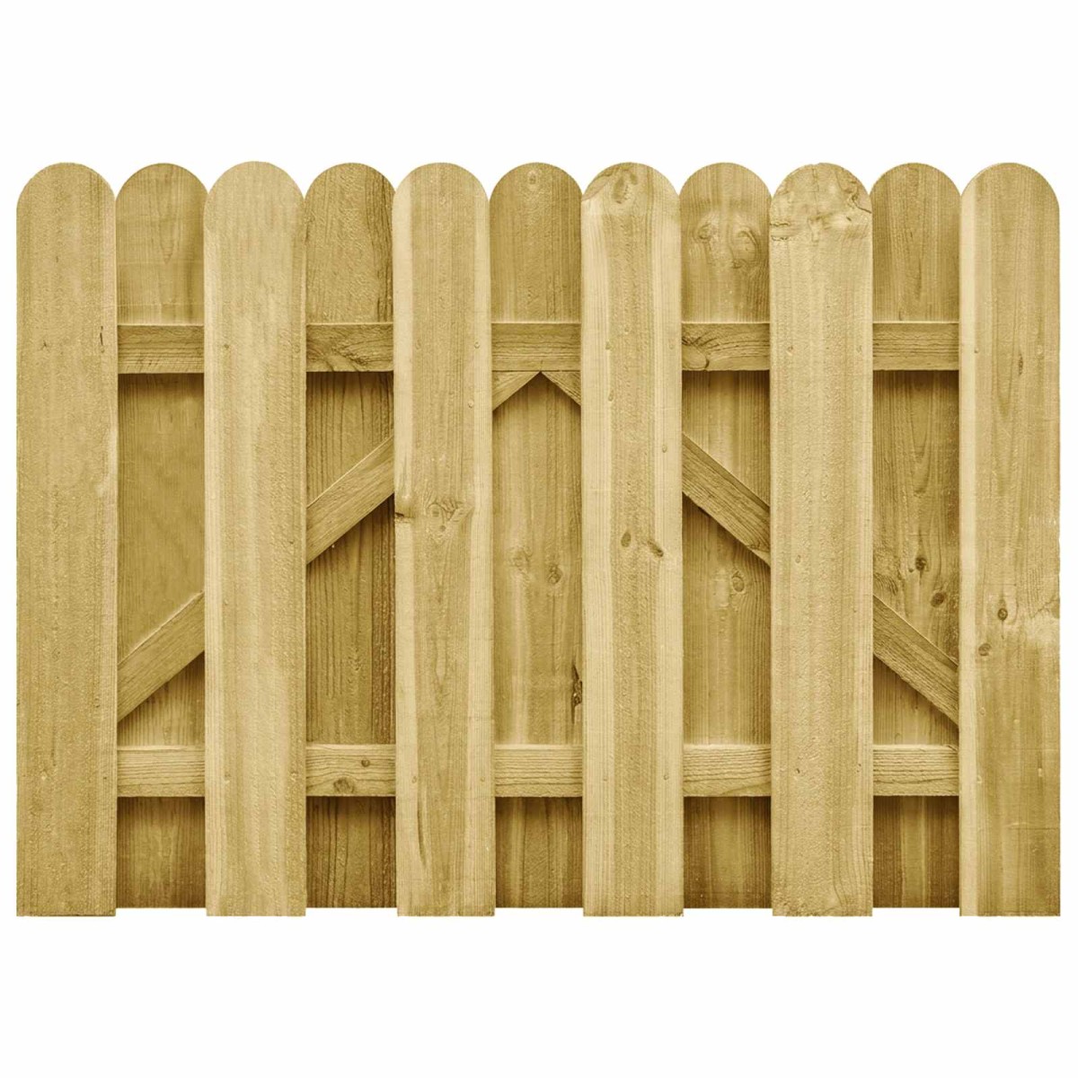 vidaXL Πύλη Κήπου 100 x 75 cm Μασίφ Ξύλο Πεύκου Πράσινο