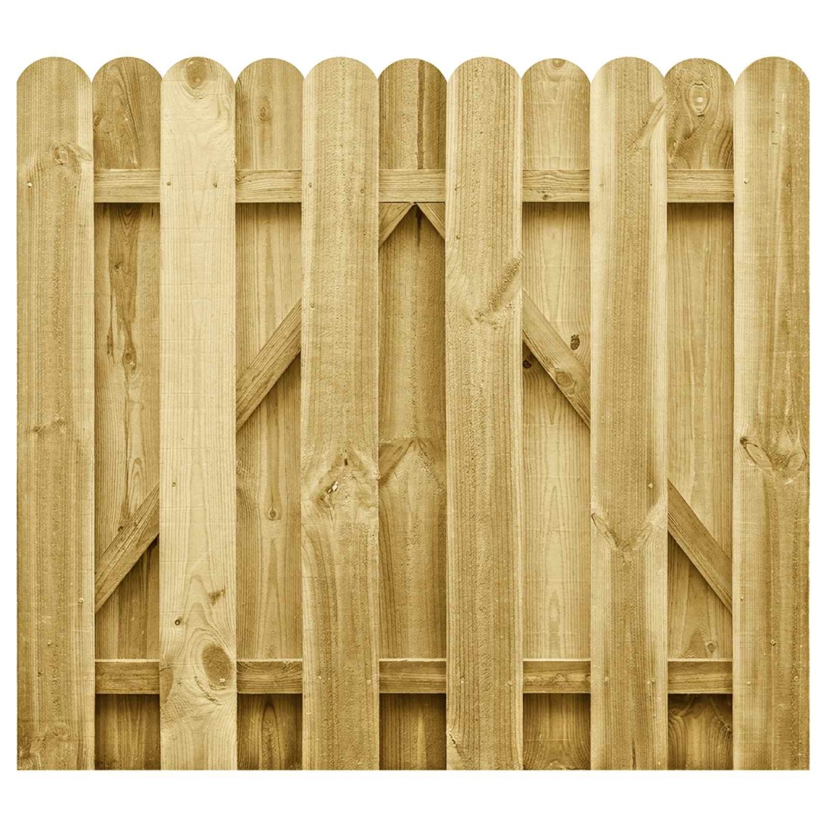 vidaXL Πύλη Κήπου 100 x 100 cm Μασίφ Ξύλο Πεύκου Πράσινο