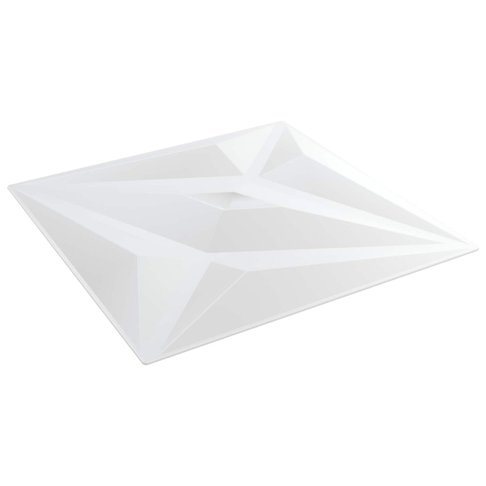 vidaXL Πάνελ τοίχου 12 τμχ. 50 x 50 cm Λευκό αστέρι Φελιζόλ XPS