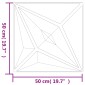 vidaXL Πάνελ τοίχου 12 τμχ. 50 x 50 cm Λευκό αστέρι Φελιζόλ XPS
