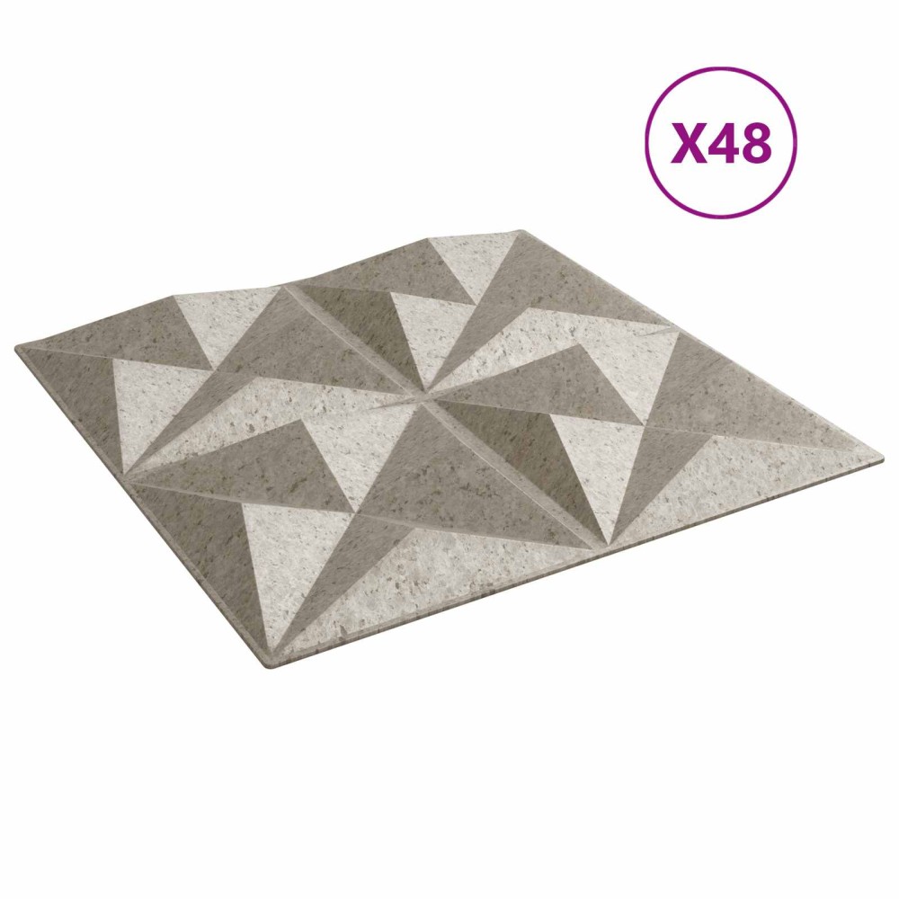 vidaXL Πάνελ τοίχου 48 τμχ. 50 x 50 cm Οριγκάμι μπετόν Φελιζόλ XPS