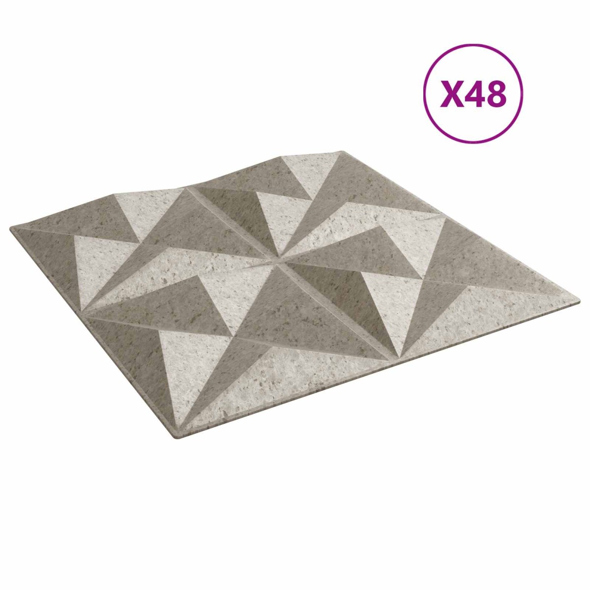 vidaXL Πάνελ τοίχου 48 τμχ. 50 x 50 cm Οριγκάμι μπετόν Φελιζόλ XPS