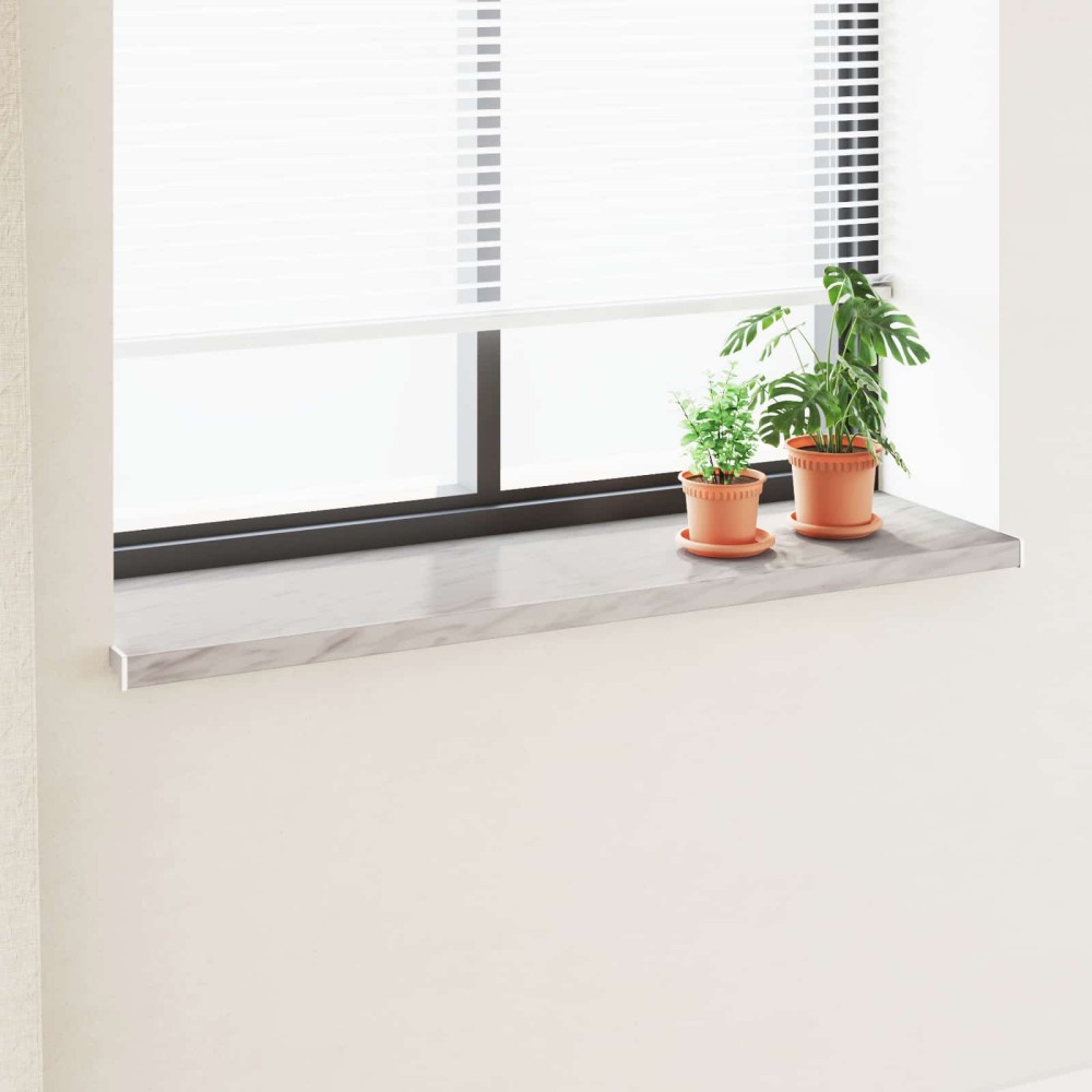 vidaXL Σαβανωτό Παραθύρου Μάρμαρο Κείμενο 160 x 45 x 4,5 εκ PVC
