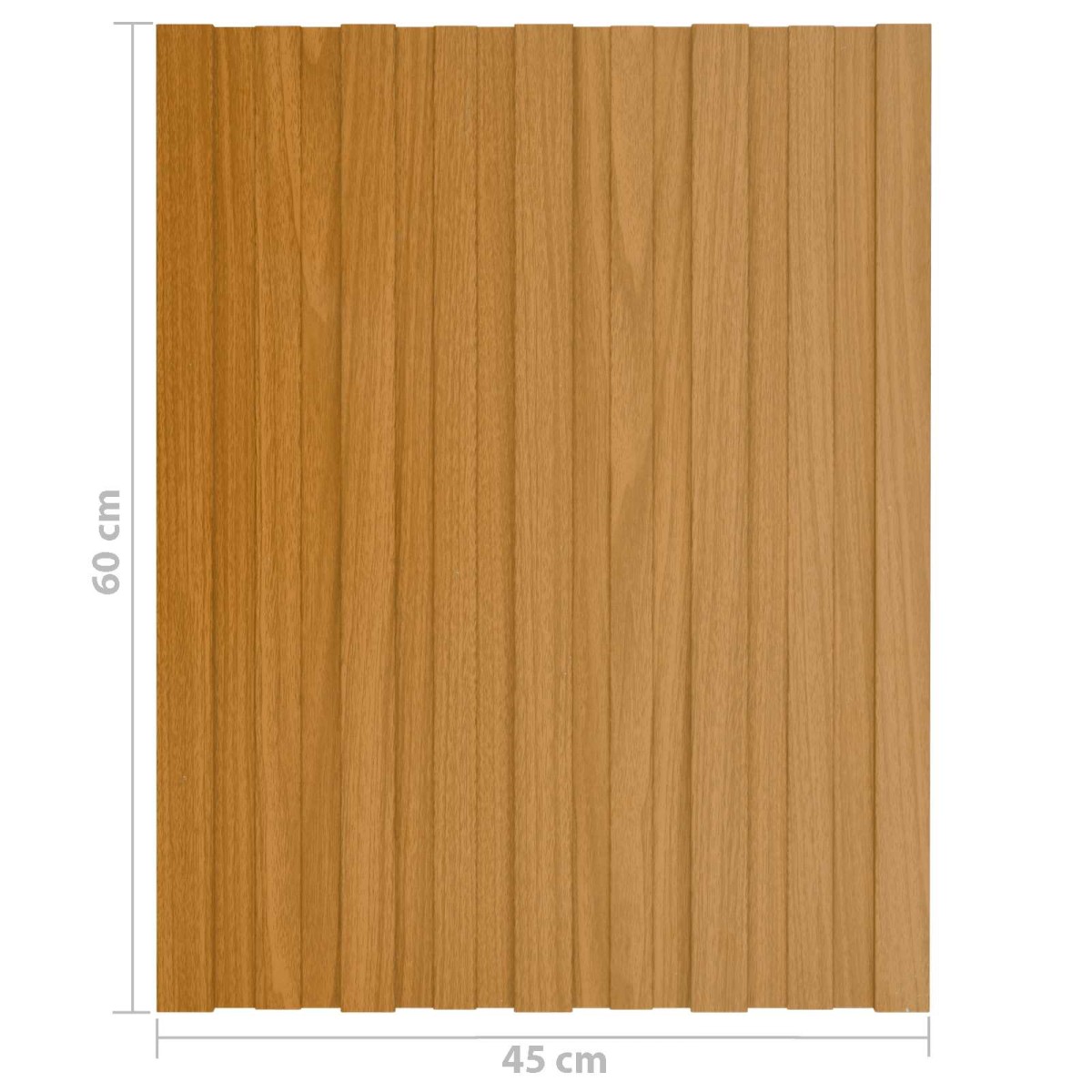 vidaXL Πάνελ οροφής 36 τεμ. Φυσικό 60 x 45 cm Γαλβανισμένος χάλυβας