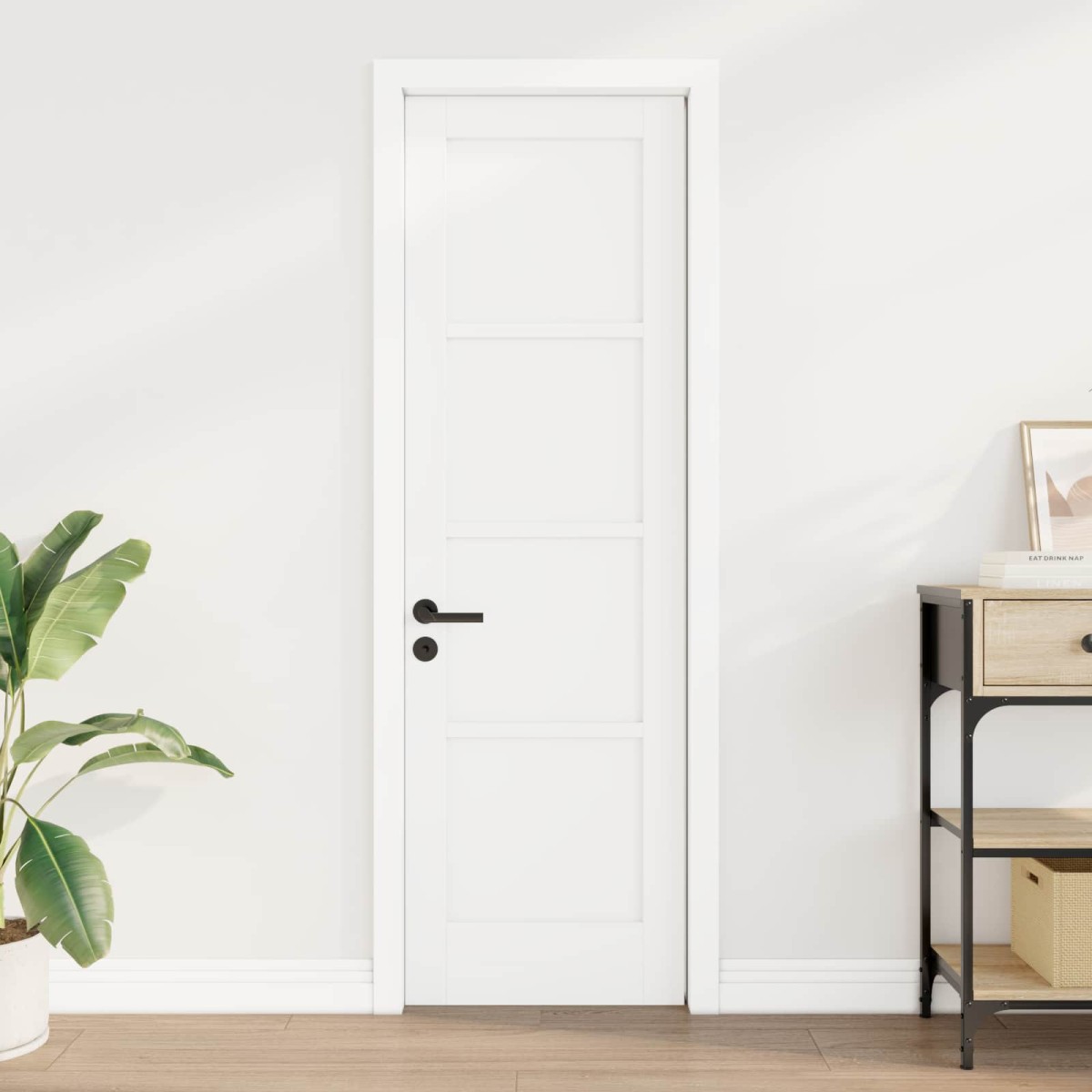 vidaXL Εσωτερική Πόρτα Λευκό 61 x 198,5 εκ. Κόντρα πλακέ