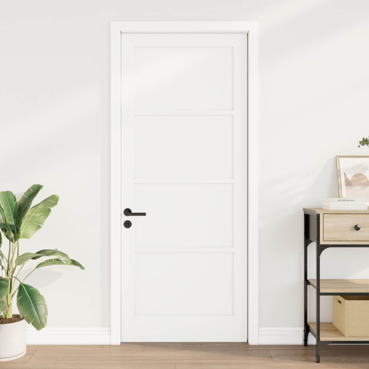 vidaXL Εσωτερική Πόρτα Λευκό 86 x 211 cm Κόντρα πλακέ