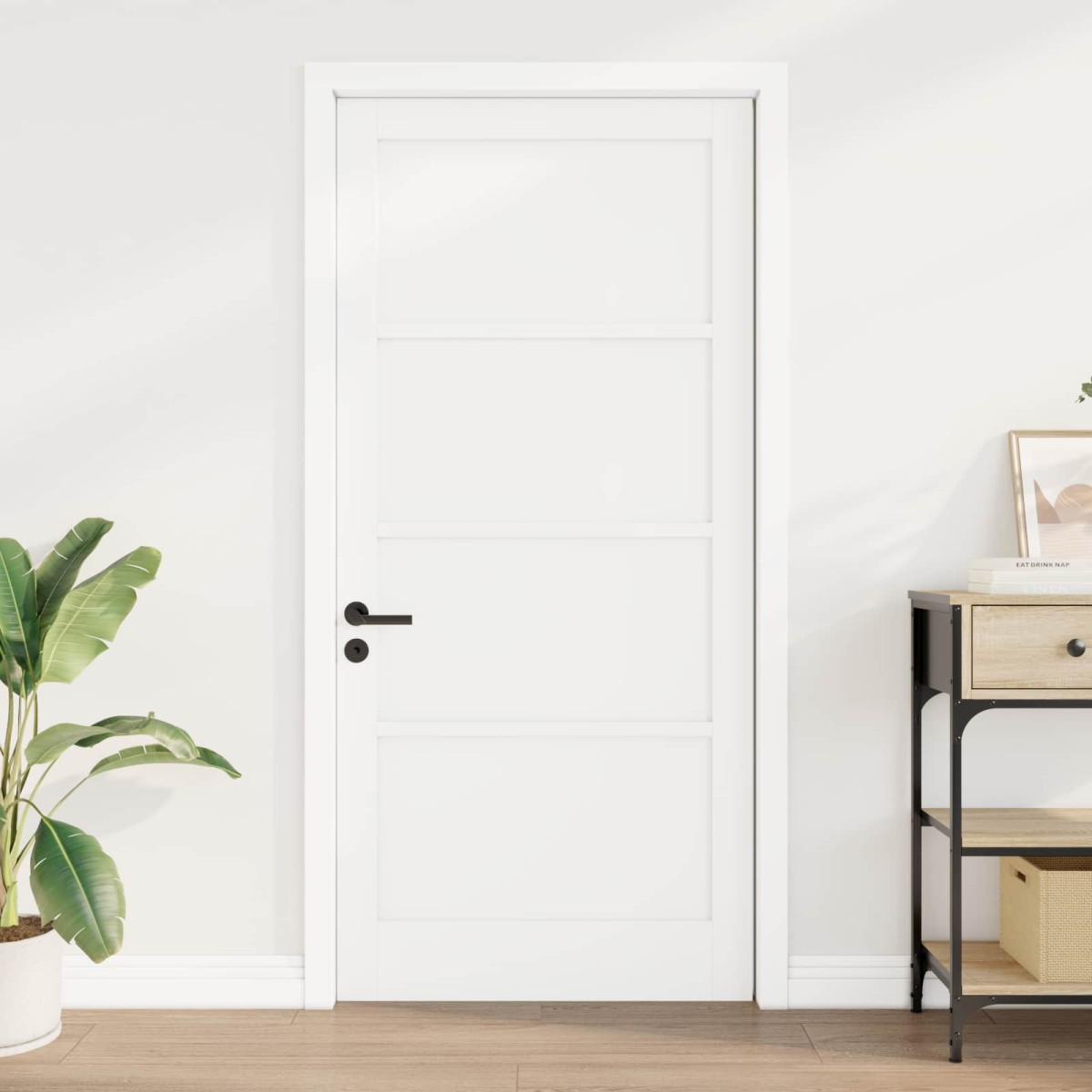 vidaXL Εσωτερική Πόρτα Λευκό 93 x 202 cm Κόντρα πλακέ