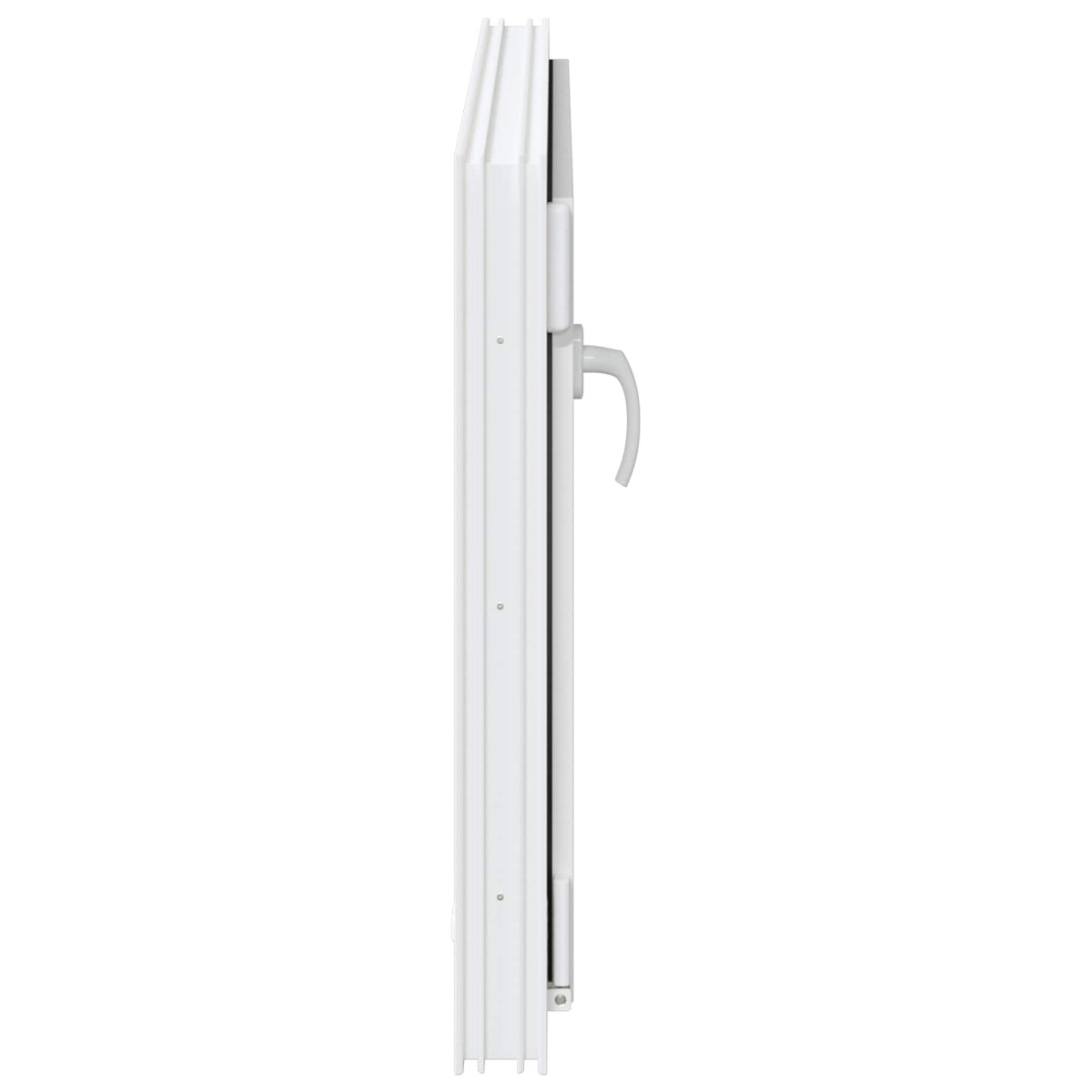 vidaXL Παράθυρο Κάτω Στρώματος RISOR 90 x 70 cm PVC και Γυαλί Λευκό