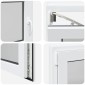 vidaXL Παράθυρο Κάτω Στρώματος RISOR 90 x 70 cm PVC και Γυαλί Λευκό