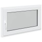 vidaXL Παράθυρο Κάτω Στρώματος RISOR 100 x 60 cm PVC και Γυαλί Λευκό