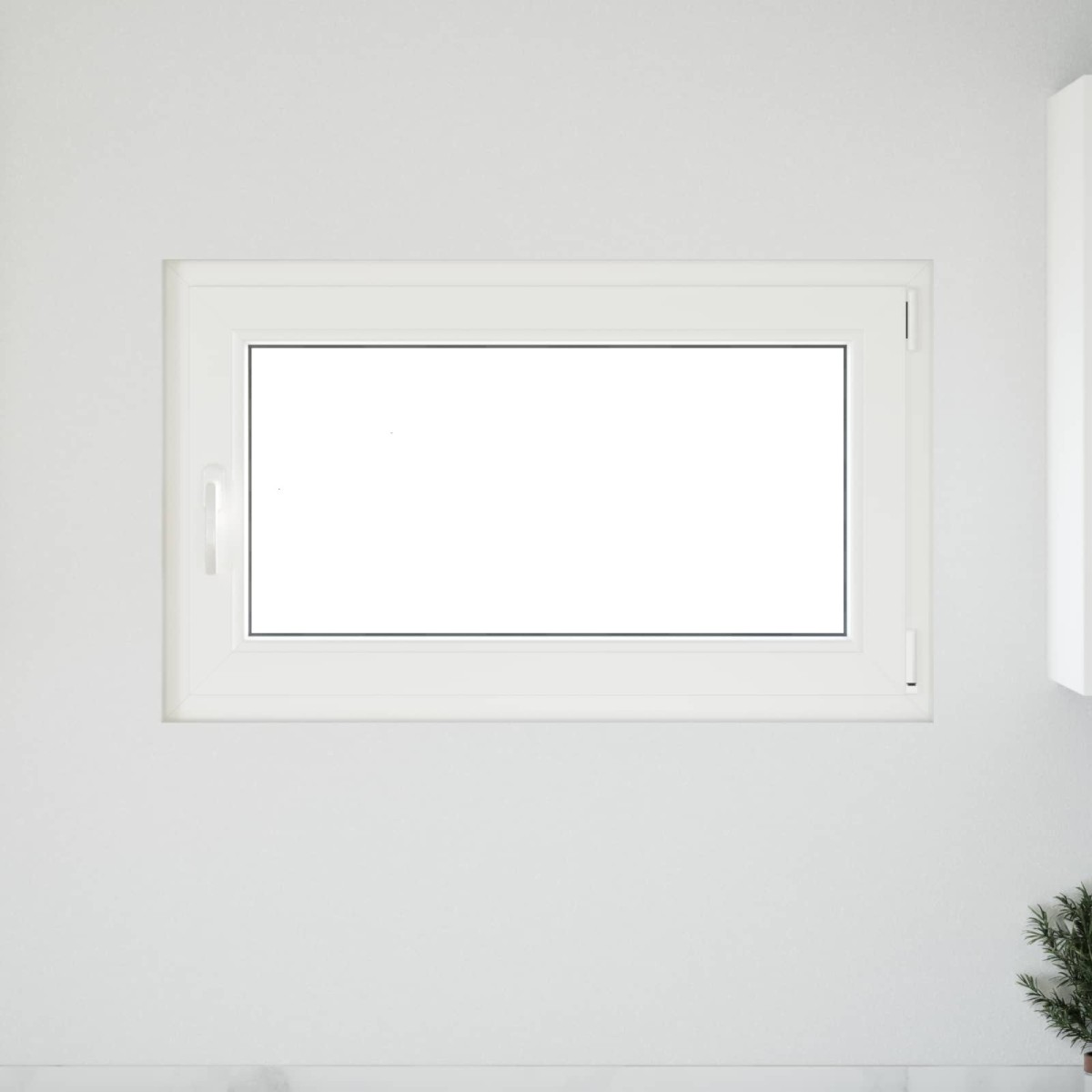 vidaXL Παράθυρο Κάτω Στρώματος RISOR 100 x 60 cm PVC και Γυαλί Λευκό