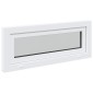 vidaXL Παράθυρο Κάτω Στρώματος RISOR 100 x 40 cm PVC και Γυαλί Λευκό