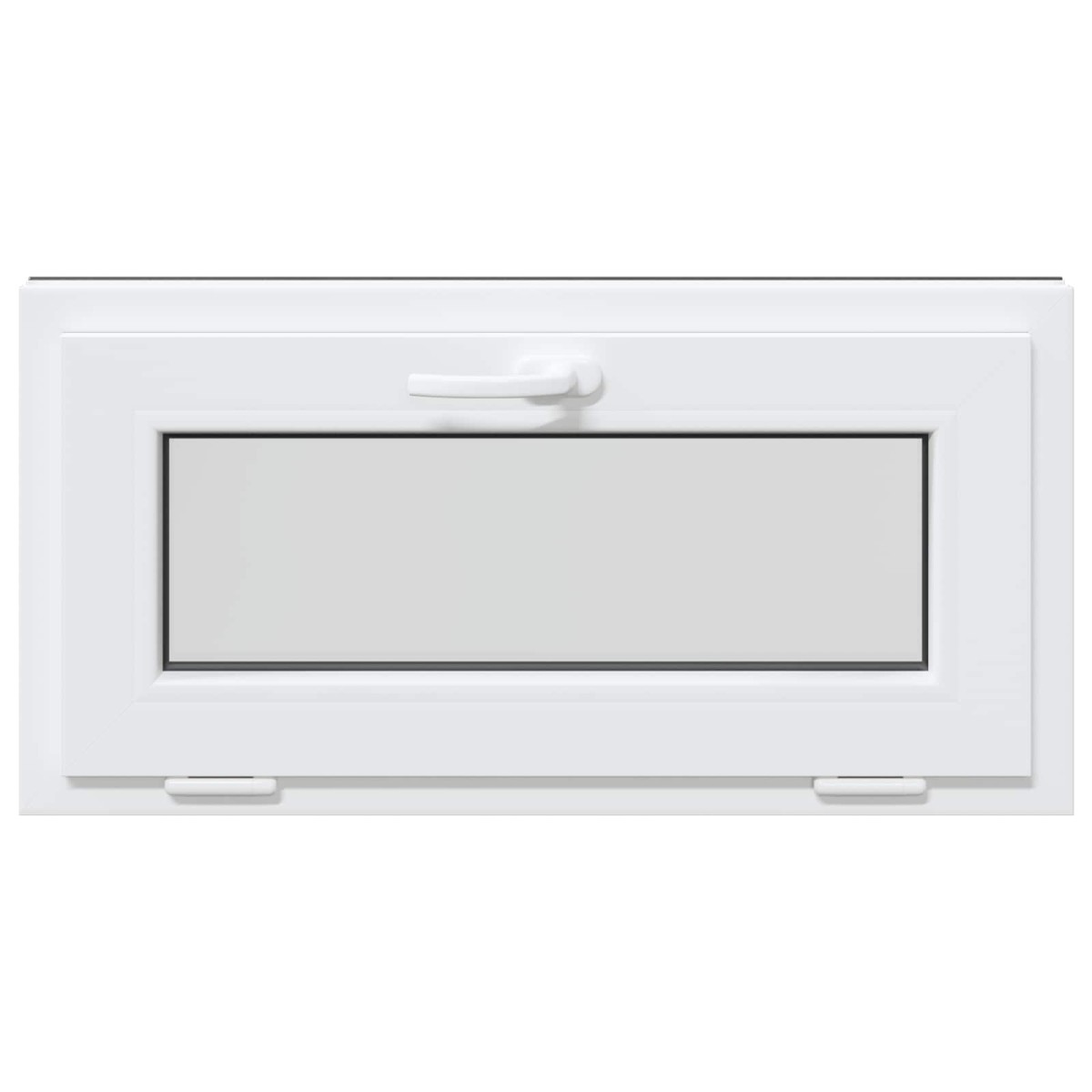 vidaXL Παράθυρο Κάτω Στρώματος RISOR 80 x 40 cm PVC και Γυαλί Ανθρακί