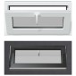 vidaXL Παράθυρο Κάτω Στρώματος RISOR 80 x 40 cm PVC και Γυαλί Ανθρακί