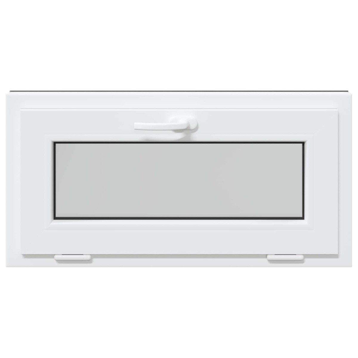 vidaXL Παράθυρο Κάτω Στρώματος RISOR 80 x 40 cm PVC και Γυαλί Ανθρακί