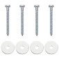 vidaXL Γείωση 4 τμχ. Ø10 x 50 εκ Γαλβανισμένο Μέταλλο Ασημί