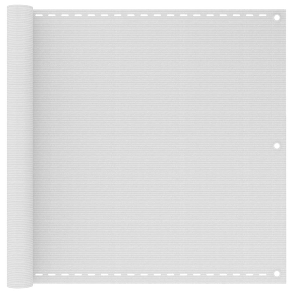 vidaXL Διαχωριστικό Βεράντας Λευκό 90 x 600 εκ. από HDPE