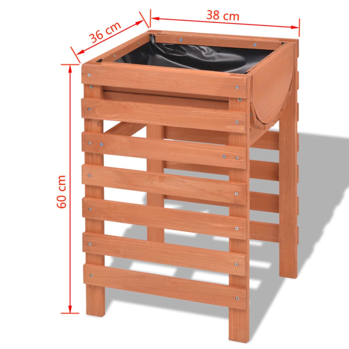 vidaXL Ζαρντινιέρα 38 x 36 x 60 εκ. Ξύλινη