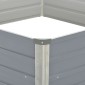 vidaXL Ζαρντινιέρα Ψηλή Γκρι 129 x 129 x 46 εκ. Γαλβανισμένος Χάλυβας
