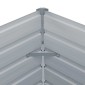 vidaXL Ζαρντινιέρα Ψηλή Γκρι 129 x 129 x 46 εκ. Γαλβανισμένος Χάλυβας