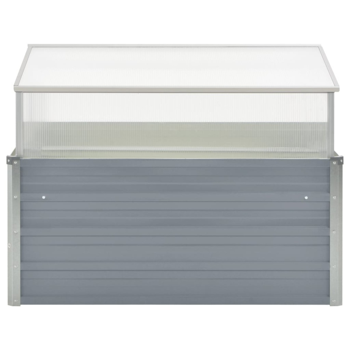 vidaXL Θερμοκήπιο Γκρι 100 x 100 x 85 εκ. από Γαλβανισμένο Χάλυβα