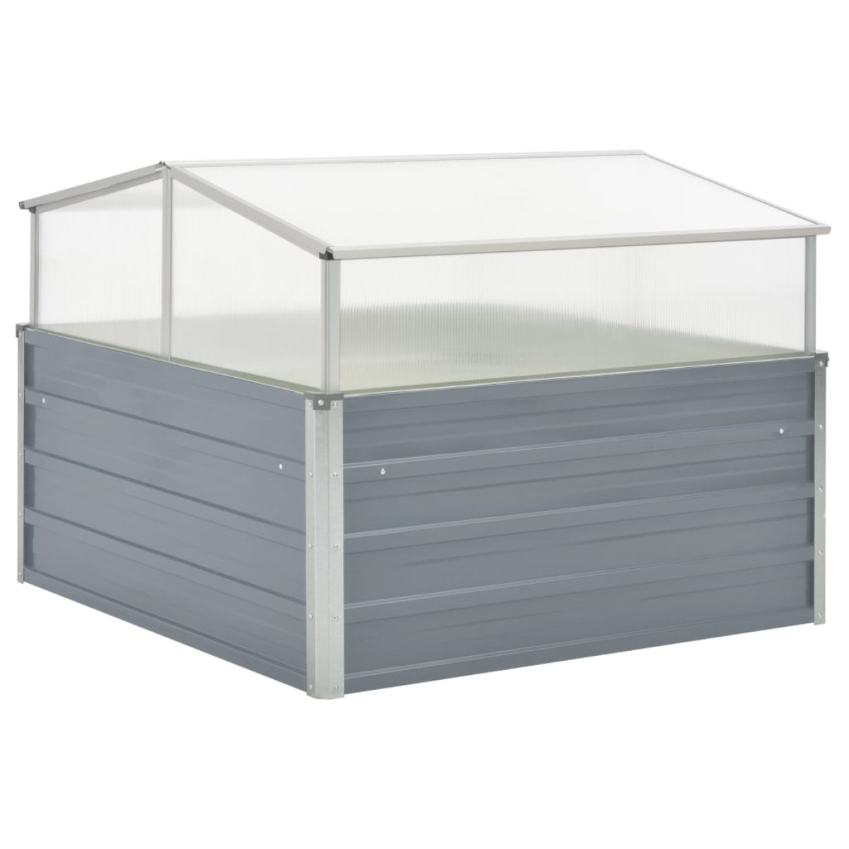 vidaXL Θερμοκήπιο Γκρι 100 x 100 x 85 εκ. από Γαλβανισμένο Χάλυβα