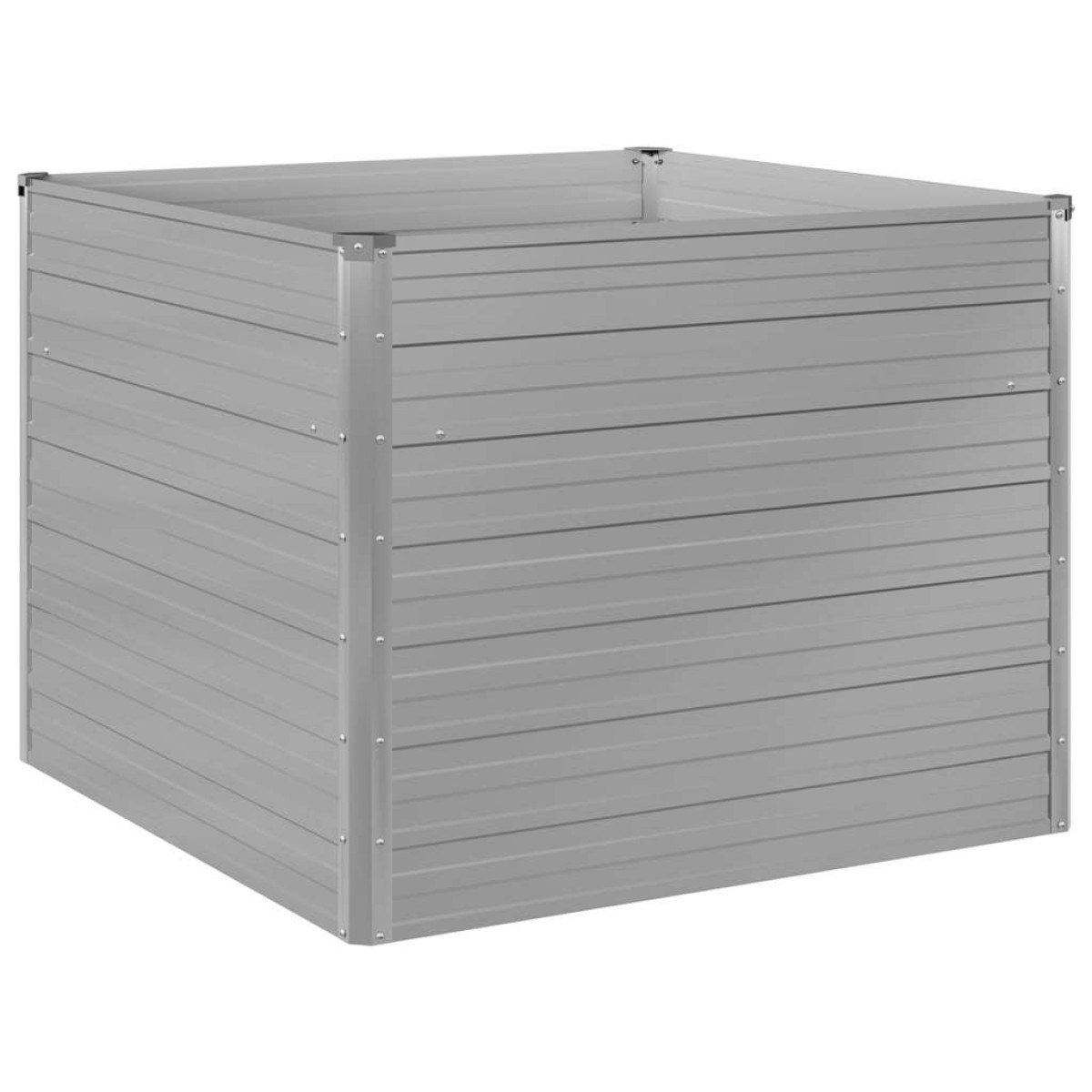 vidaXL Ζαρντινιέρα Ψηλή Γκρι 100 x 100 x 77 εκ. από Γαλβανισμένο Χάλυβα