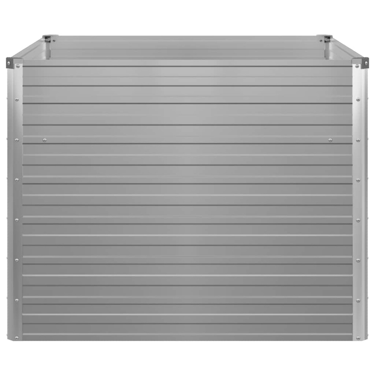 vidaXL Ζαρντινιέρα Ψηλή Γκρι 100 x 100 x 77 εκ. από Γαλβανισμένο Χάλυβα