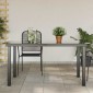 vidaXL Τραπέζι Κήπου Μαύρο 150 x 90 x 74 εκ. από Αλουμίνιο / Γυαλί