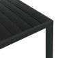 vidaXL Τραπέζι Κήπου Μαύρο 150 x 90 x 74 εκ. από Αλουμίνιο / WPC