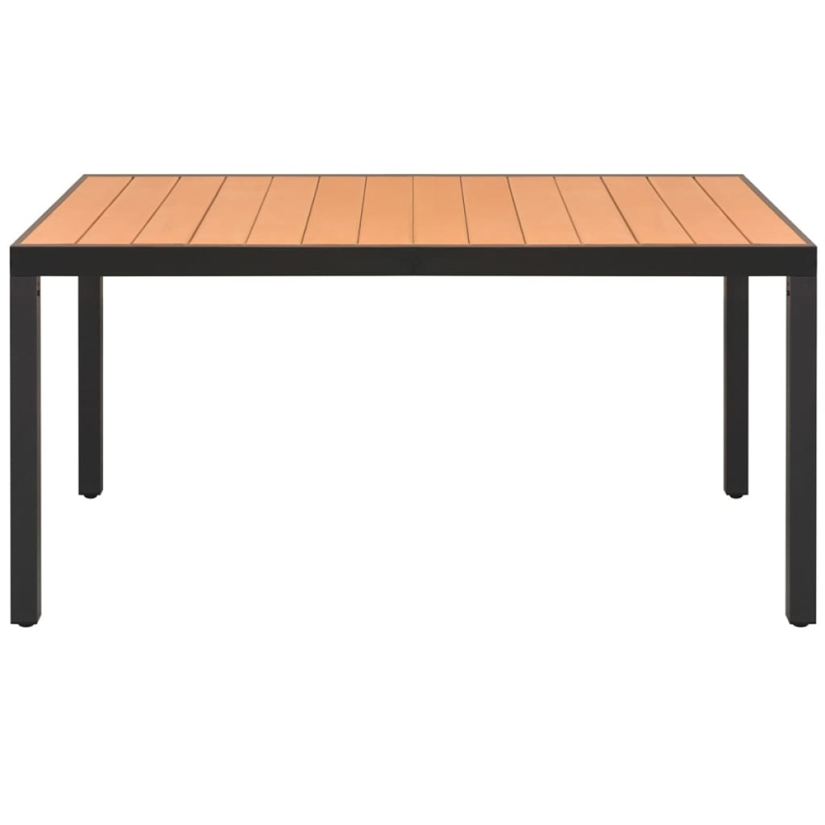 vidaXL Τραπέζι Κήπου Καφέ 150 x 90 x 74 εκ. από Αλουμίνιο / WPC