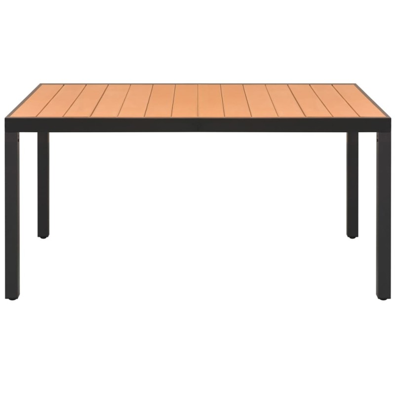 vidaXL Τραπέζι Κήπου Καφέ 150 x 90 x 74 εκ. από Αλουμίνιο / WPC