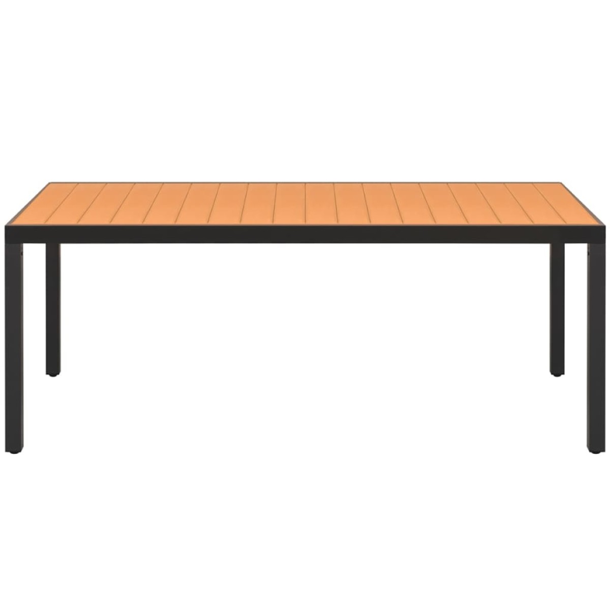 vidaXL Τραπέζι Κήπου Καφέ 185 x 90 x 74 εκ. από Αλουμίνιο / WPC