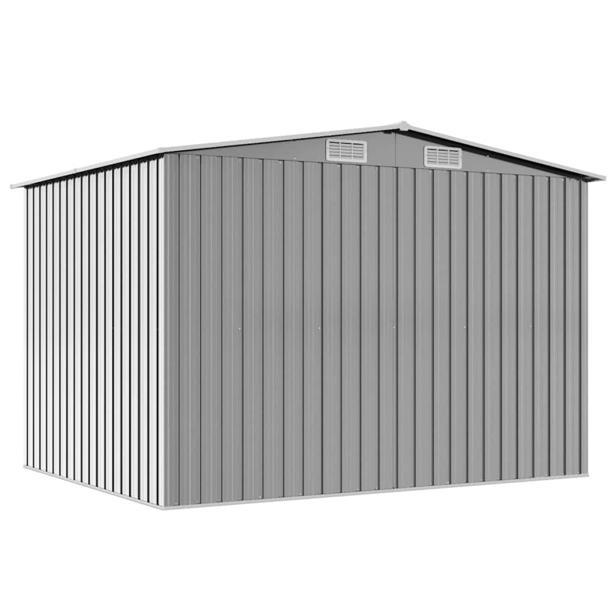 vidaXL Αποθήκη Κήπου Γκρι 257 x 205 x 178 εκ. Μεταλλική