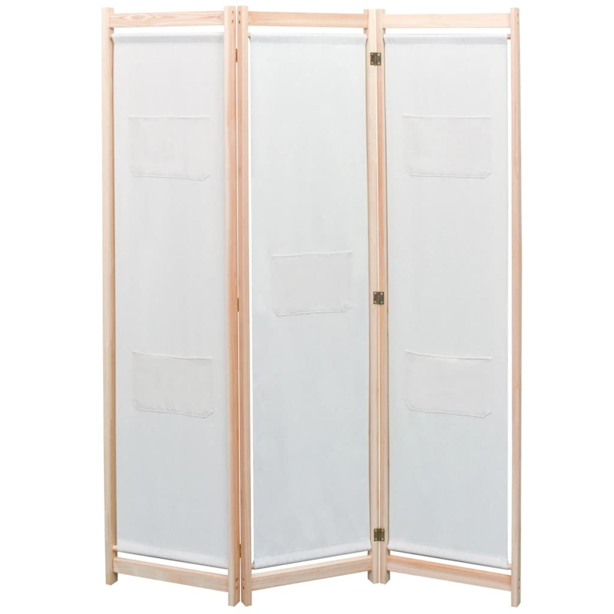 vidaXL Διαχωριστικό Δωματίου με 3 Πάνελ Κρεμ 120x170x4 εκ. Υφασμάτινο