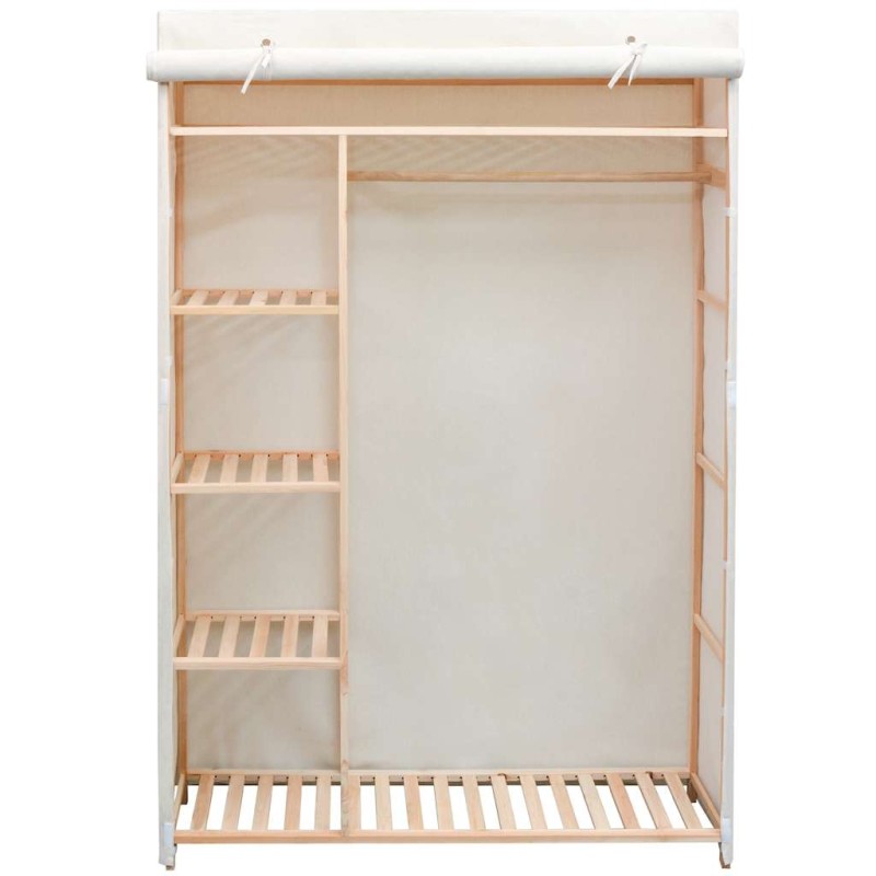 vidaXL Ντουλάπα 110 x 40 x 170 εκ. από Ύφασμα και Ξύλο Πεύκου