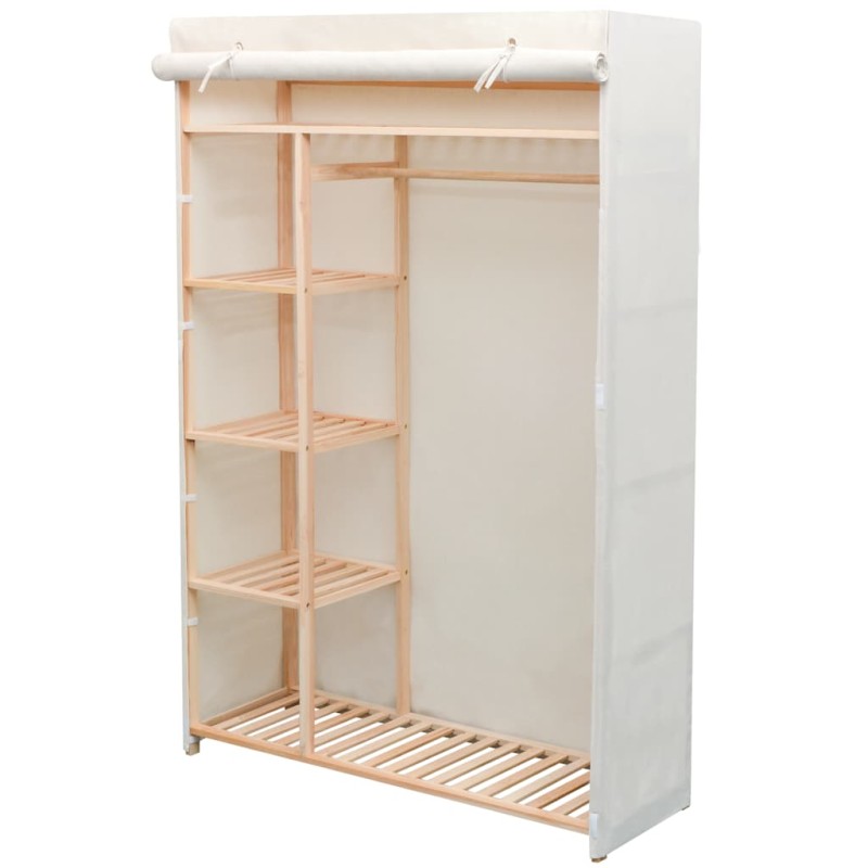 vidaXL Ντουλάπα 110 x 40 x 170 εκ. από Ύφασμα και Ξύλο Πεύκου