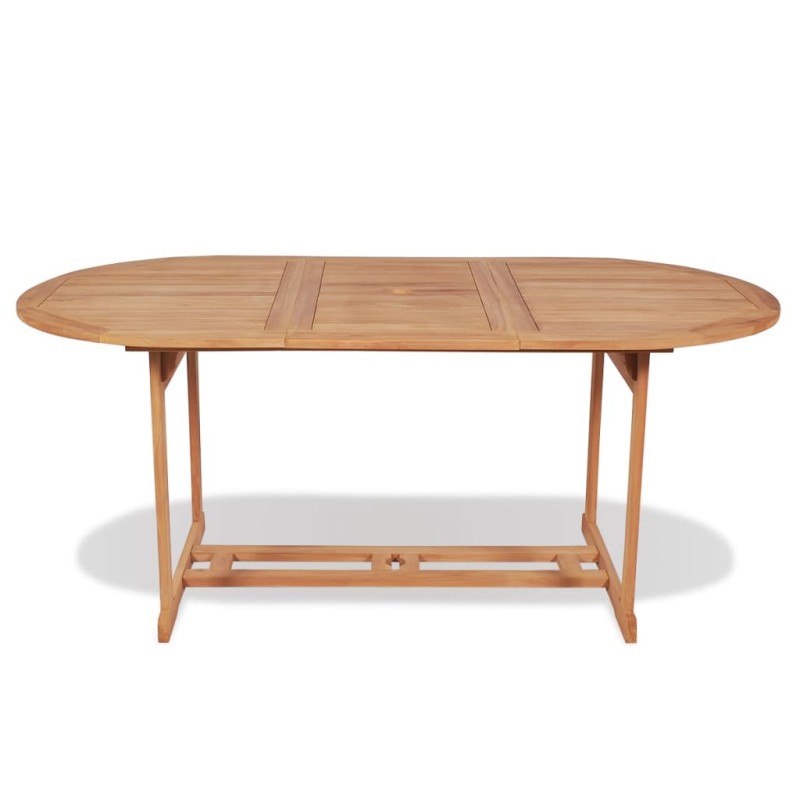 vidaXL Τραπέζι Κήπου 180 x 90 x 75 εκ. από Μασίφ Ξύλο Teak