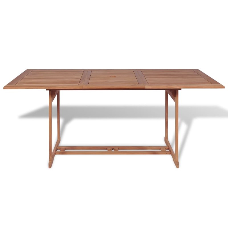 vidaXL Τραπέζι Κήπου 180 x 90 x 75 εκ. από Μασίφ Ξύλο Teak