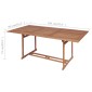 vidaXL Τραπέζι Κήπου 180 x 90 x 75 εκ. από Μασίφ Ξύλο Teak
