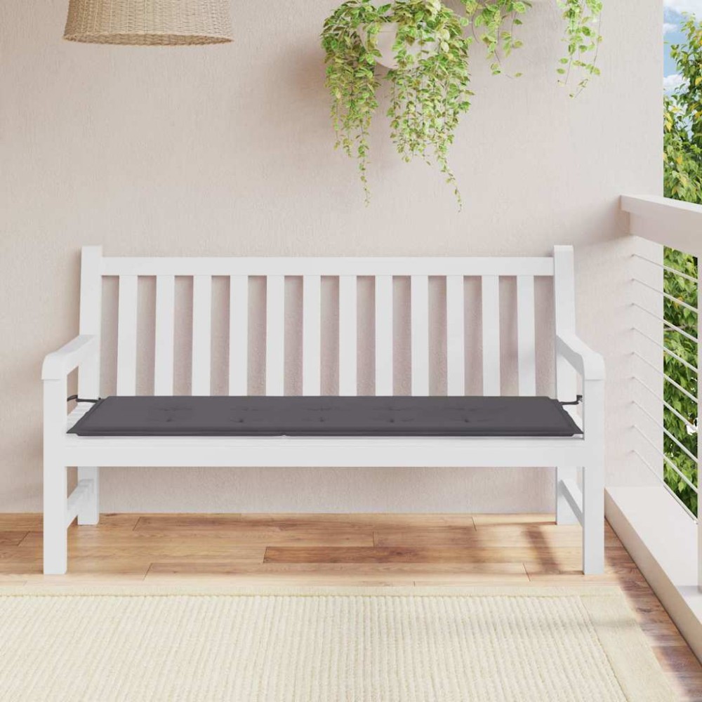 vidaXL Μαξιλάρι Πάγκου Κήπου Ανθρακί 150x50x3 εκ. Ύφασμα Oxford