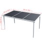 vidaXL Τραπέζι Κήπου Μαύρο 150 x 90 x 74 εκ. Ατσάλινο