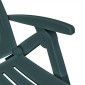 vidaXL Ξαπλώστρα με Υποπόδιο Πράσινη Πλαστική