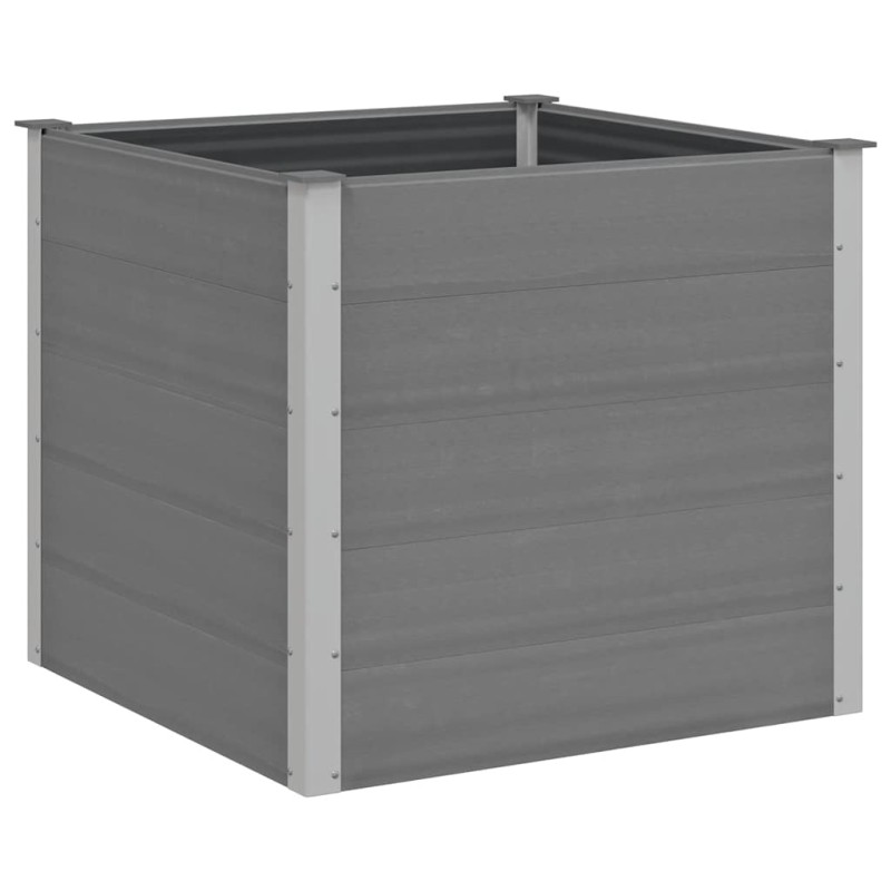 vidaXL Ζαρντινιέρα Υπερυψωμένη Γκρι 100 x 100 x 91 εκ. από WPC