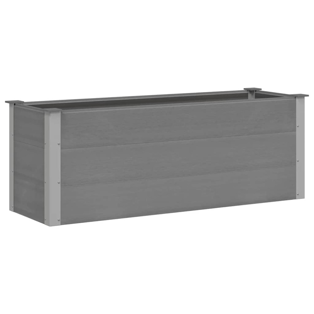 vidaXL Ζαρντινιέρα Υπερυψωμένη Γκρι 150 x 50 x 54 εκ. από WPC