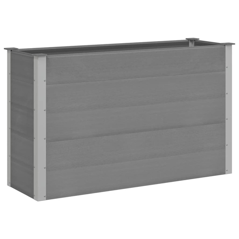 vidaXL Ζαρντινιέρα Υπερυψωμένη Γκρι 150 x 50 x 91 εκ. από WPC