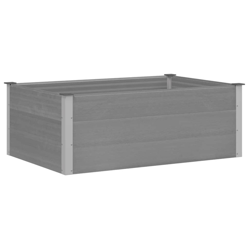 vidaXL Ζαρντινιέρα Υπερυψωμένη Γκρι 150 x 100 x 54 εκ. από WPC