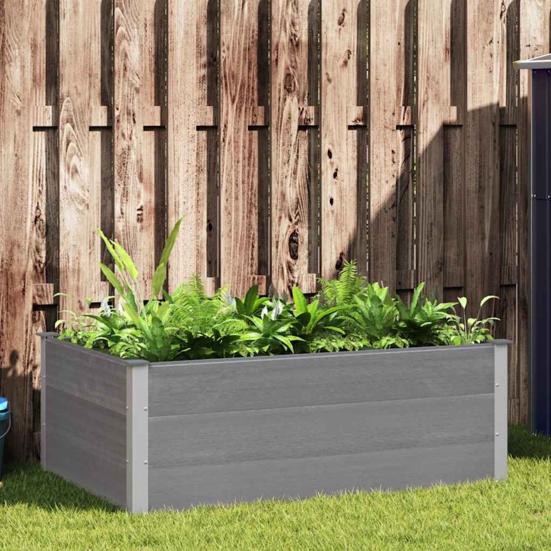 vidaXL Ζαρντινιέρα Υπερυψωμένη Γκρι 150 x 100 x 54 εκ. από WPC